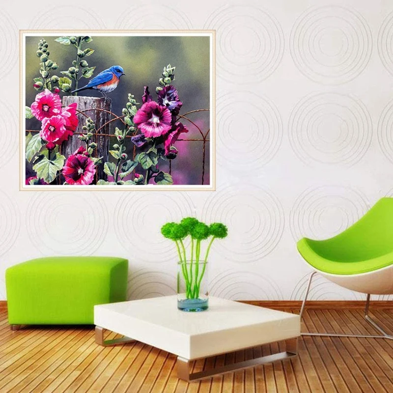 Promotion! Frameless Flower Bird DIY Digital Oil Painting By Numbers Canvas Modern Wall Art Picture For Home Artwork Room Decor