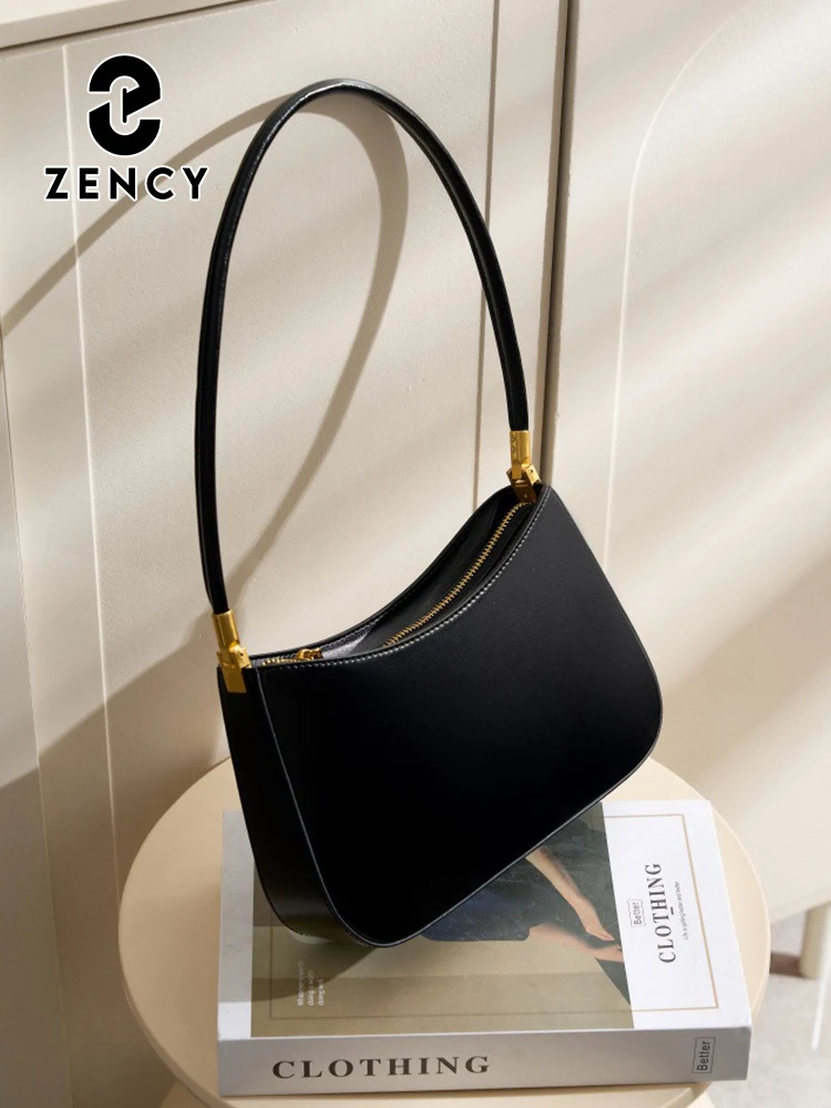 Zency French High End Leather Underarm Bag Red Shoulder Handbag for Women