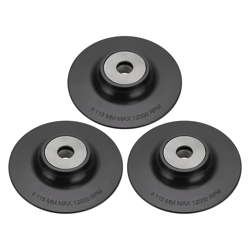 3Pcs Plastic Angle Grinder Backing Pad Compatible With M14 Internal Thread Disc Sander Angle Grinder Diameter