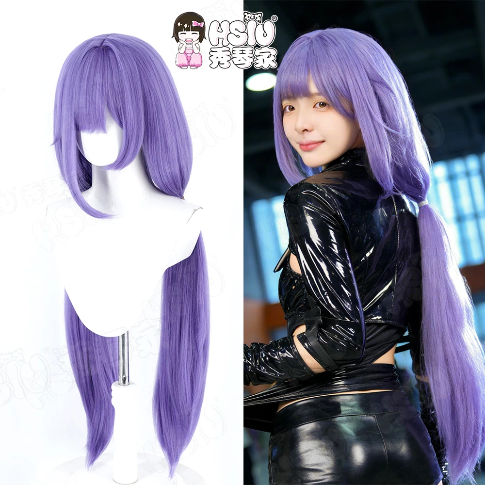 

Mogador Cosplay Wig HSIU 95CM Violet Long hair Heat Resistant Wigs+Wig cap Game Azur Lane MNF Mogador Cosplay Wig