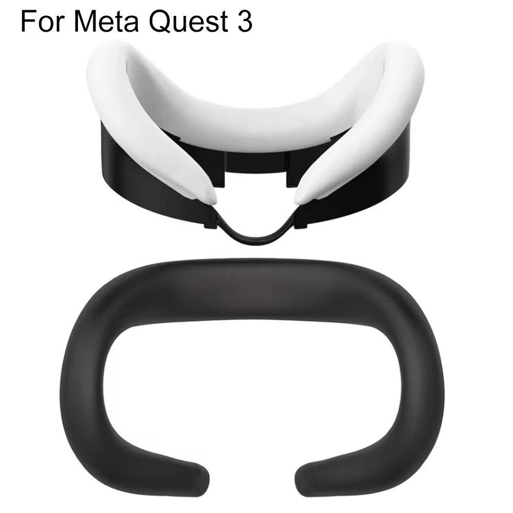 

Silicone VR Face Mask For Meta Quest 3 Facial Interface Sweatproof Mask Face Cushion Protective Mask Face Cover VR Accessories