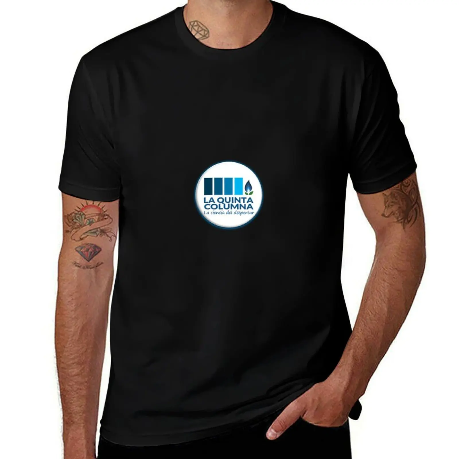 INDIVIDUAL TRANSPARENT LOGO T-Shirt Basic Short Sleeve Cotton Blend T-Shirt