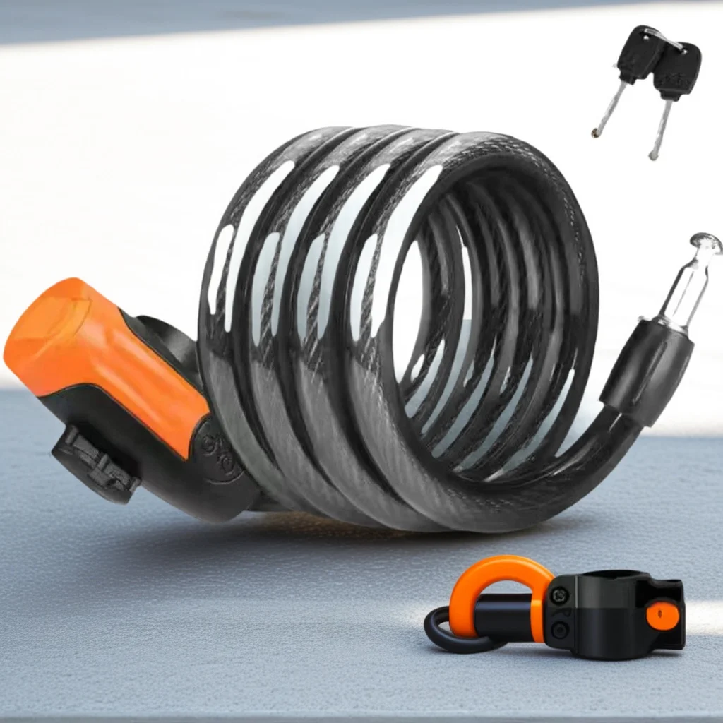 

Motorcycle Combination Lock - Helmet Chain Lock with Disc Wire for Bicycle Anti-Theft