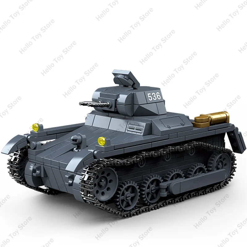 

New Military Germany Panzer I Main Battle Tank Building Blocks WW2 Army Soldier Figures Bricks Model Toys For Children Boy Gifts