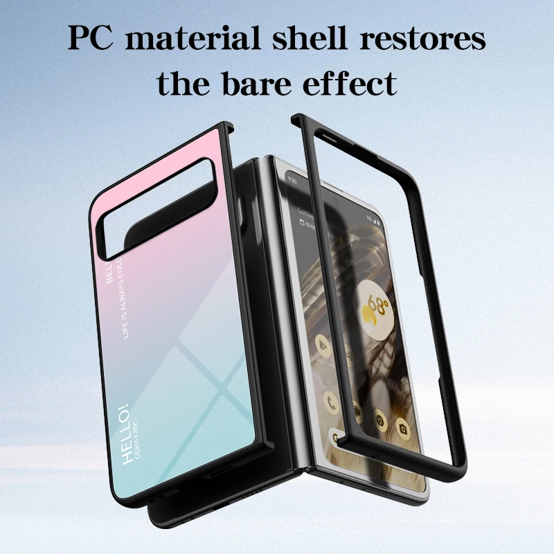 Szklane etui na telefon Google Pixel Fold z gradientowym wzorem — zdjęcie produktu 2