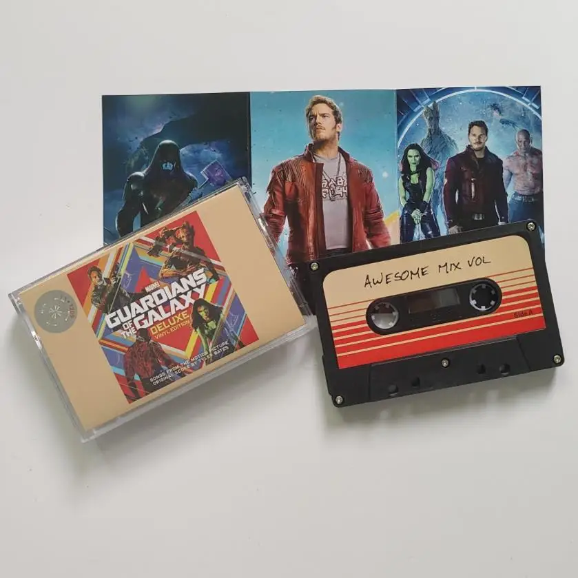 The Avengers Guardians of the Galaxy Music Tape Gamora Groot Star-Lord Cosplay Soundtracks Box Cassettes Walkman Tape Prop Gifts