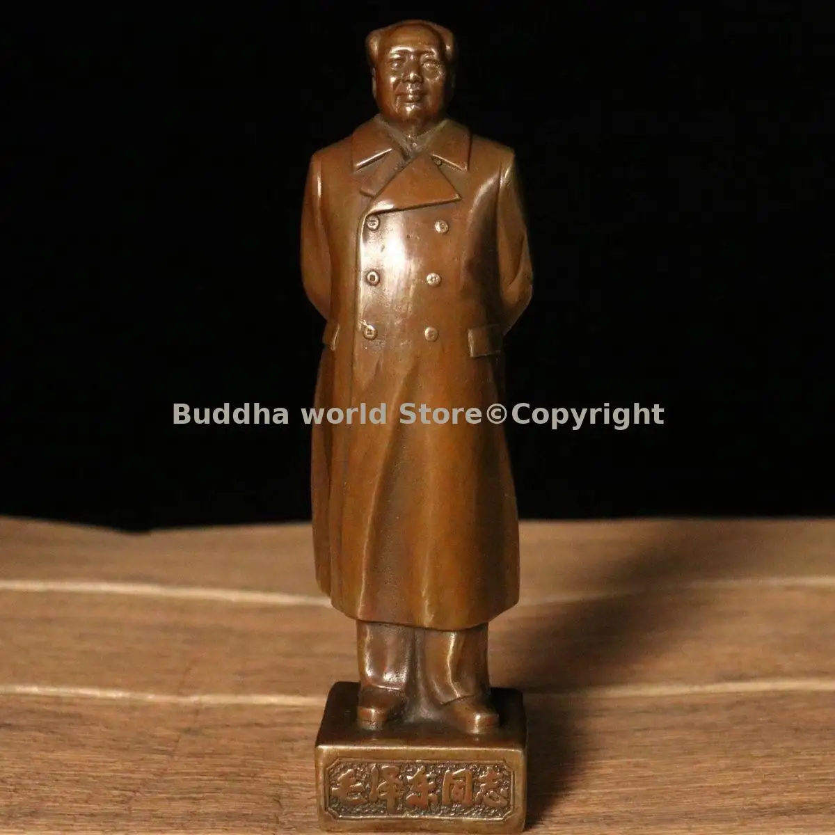 TOP Collection World War II CHINA BEIJING leader Revolutionist MAO ZEDONG Bronze sculpture Asia Anti Fascist War Red Army