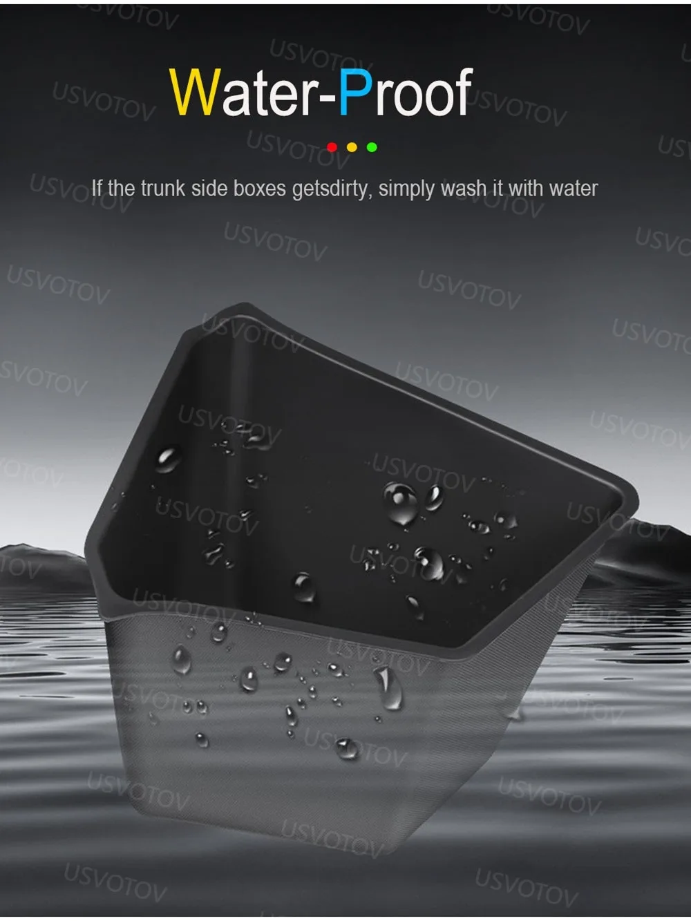 Kofferraum-Aufbewahrungsboxen für Tesla Model YL [6-Sitzer] TPE Wasserdichte Kofferraum-Organizer-Boxen Matte Innenraum-Aufbewahrungszubehör – Detail 9