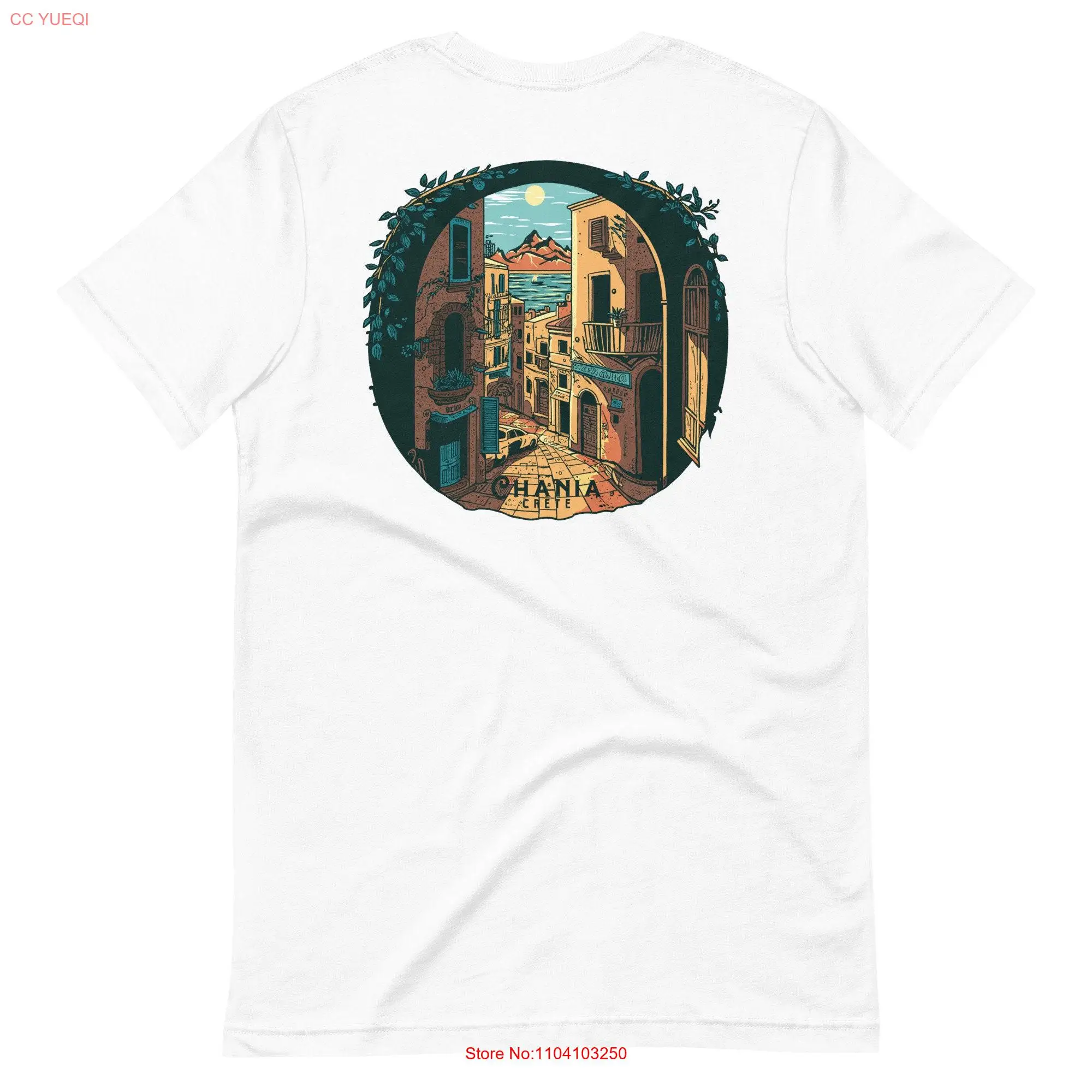 greek t shirt Chania Greece Crete travel to long or short sleeves