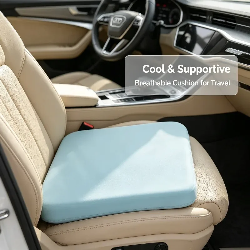 Universal Memory Foam Car Seat Cushion Non Slip Breathable Seat Pad Pain Relief for Auto Office Chair Home Use