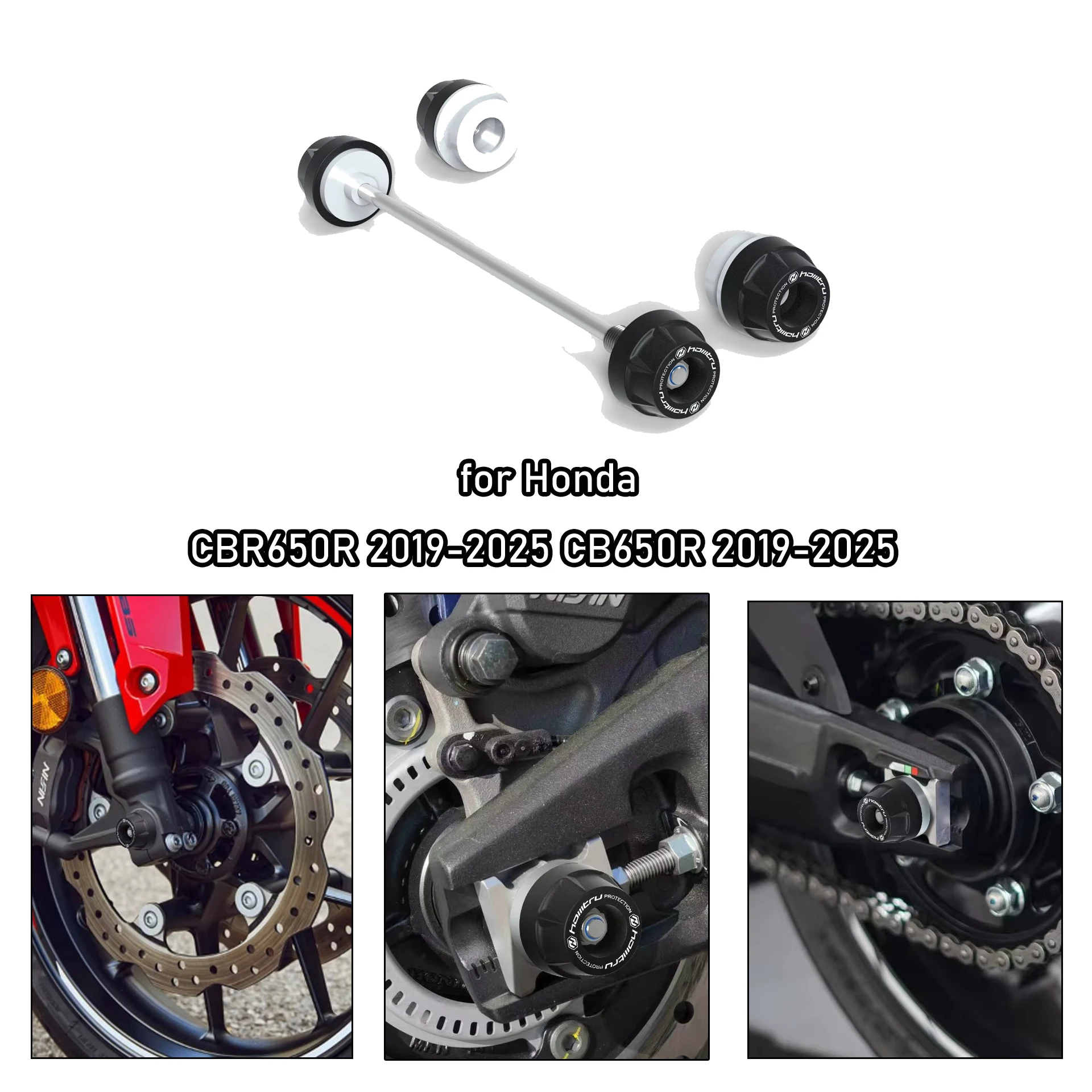 

for Honda CBR650R 2019-2025 CB650R 2019-2025 - Durable Protection Accessory Motorcycle Spindle Axle Protection