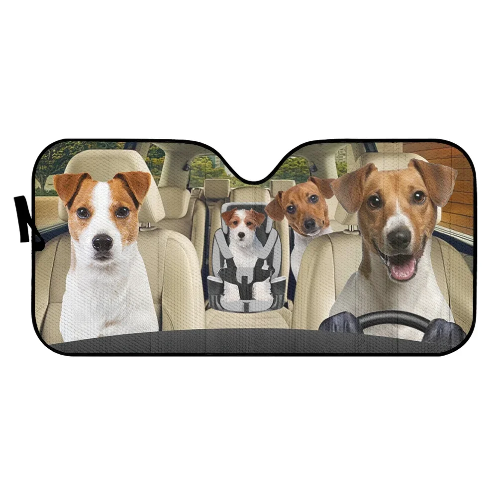 Jack Russell Cute Design Windshield Sun Shade for Car Heat Reflector Auto Windshield Sunshade Keep Your Vehicle Cool