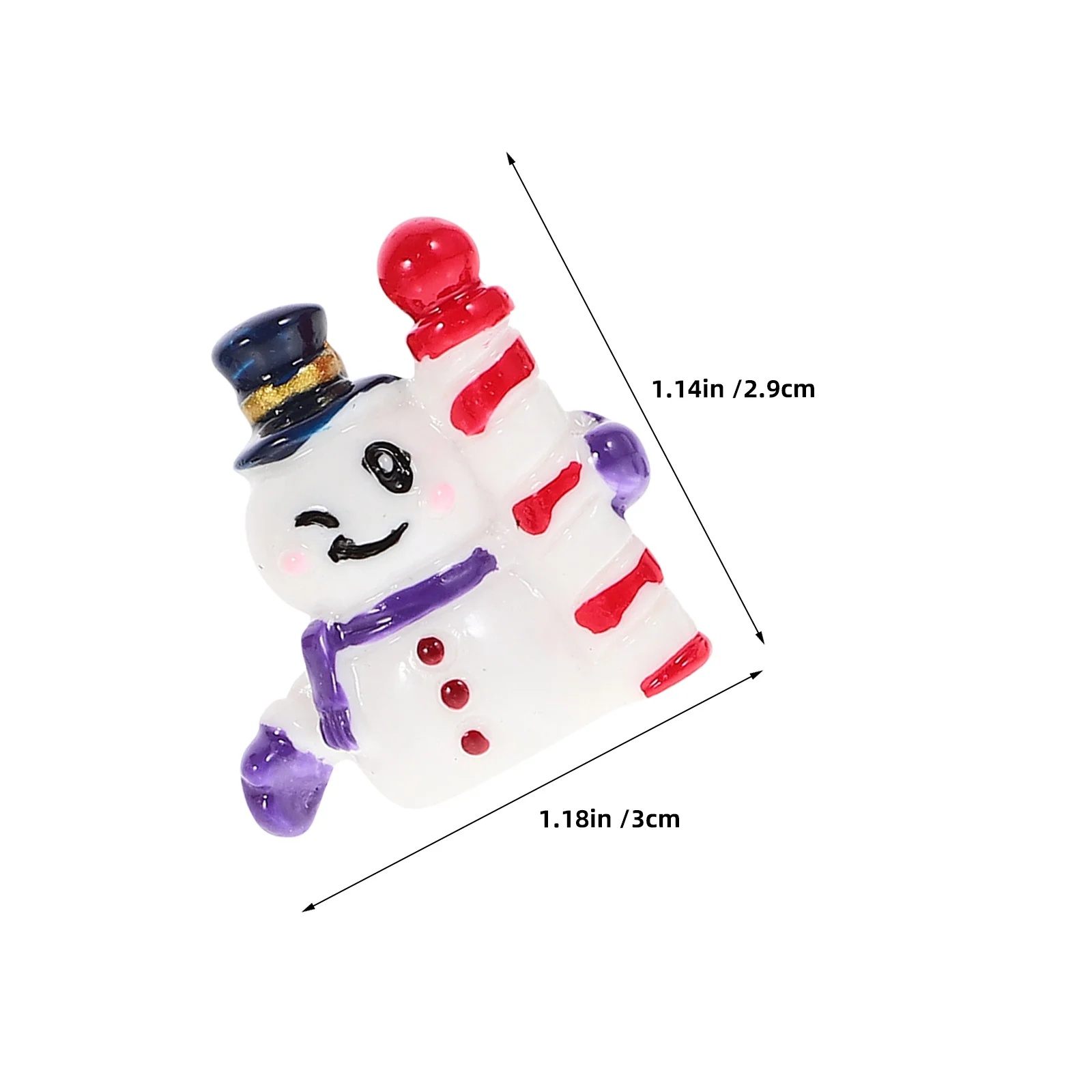 12 Stück Weihnachtsschneemann-Mikrolandschaften: Miniaturfiguren aus Kunstharz für Winterdorf, Feengarten-Dekoration, Schneemann-Ornamente