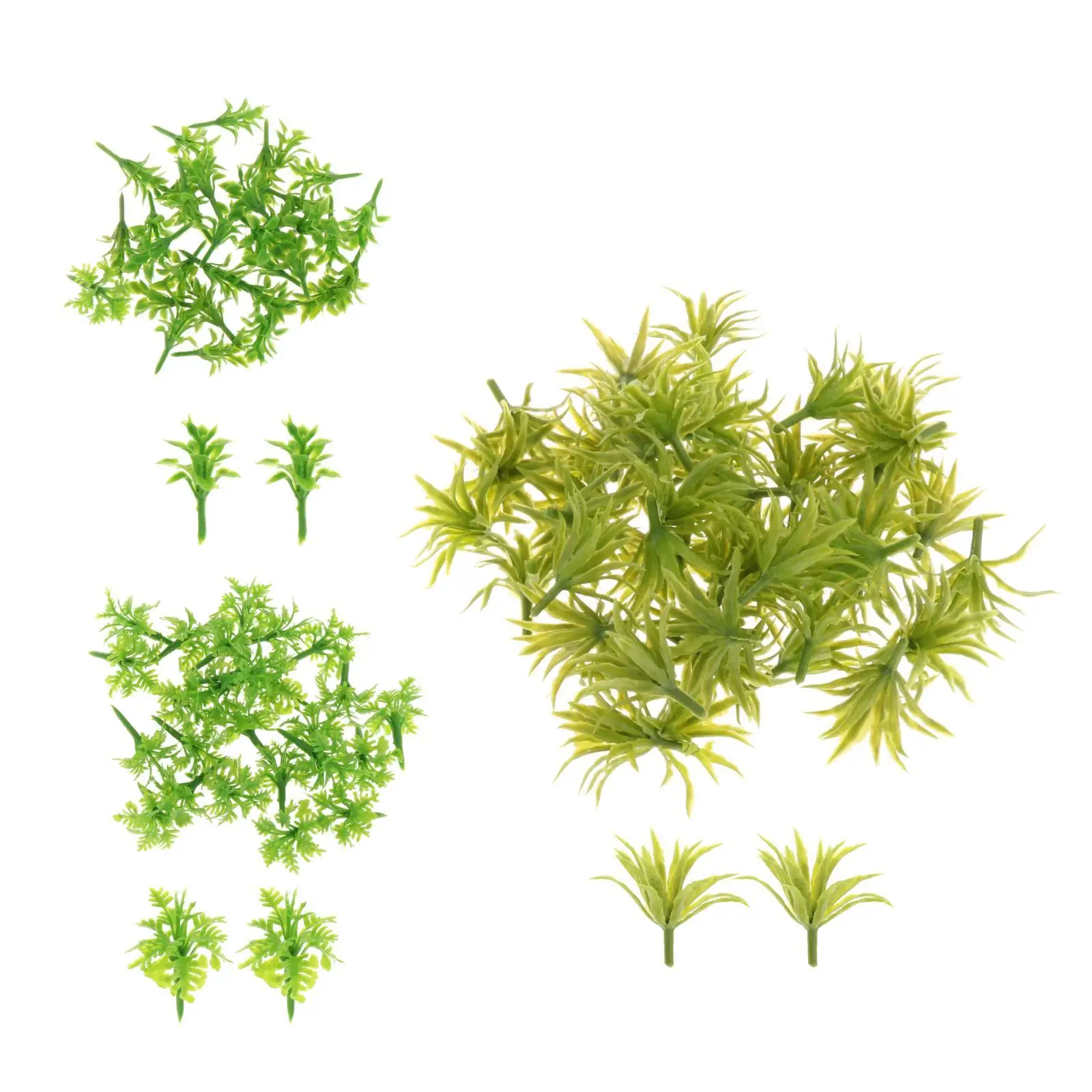 

100Pcs Simulation Miniature Grass for Railway Miniature Scenery Garden Scene Green