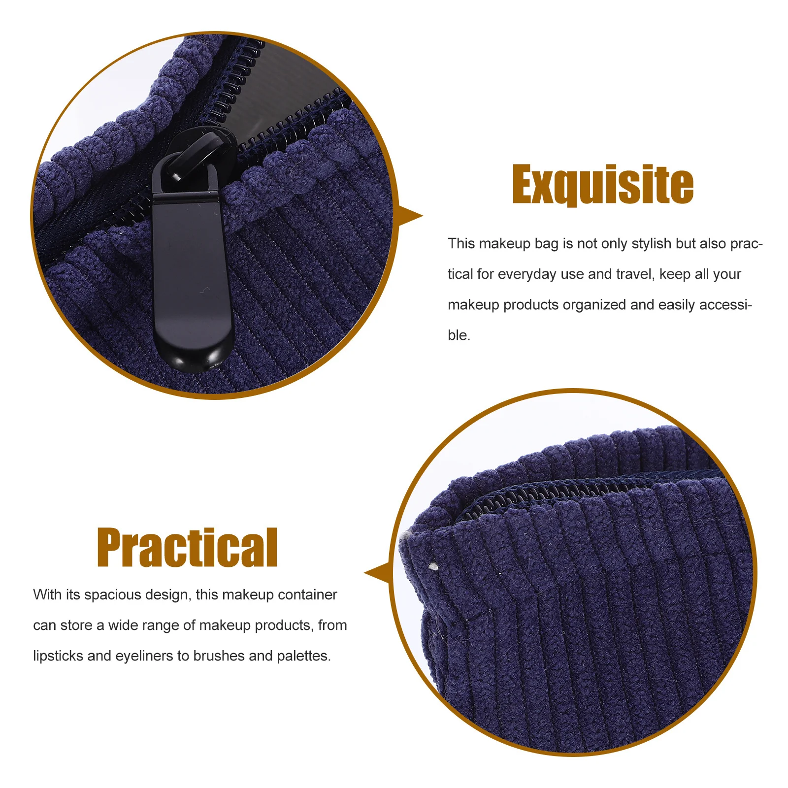 

Makeup Bag For Women Large Capacity Vintage Travel Organizer Pouch Zipper Storage Bag For Makeup Toiletries