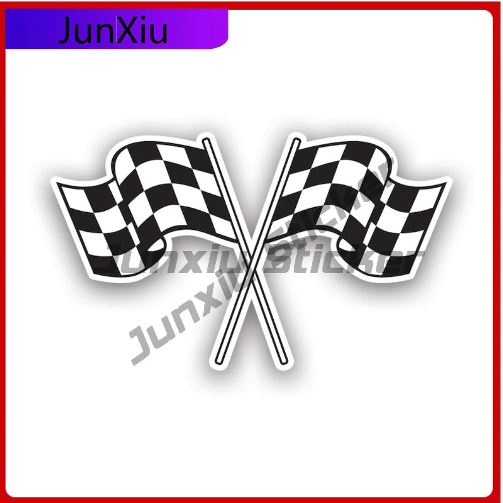 

Dual Checkered Flags Sticker Uv Protected Decalswin Winning Racing 1st First Podium P1 Car Sticker Vinyl Decal Waterproof