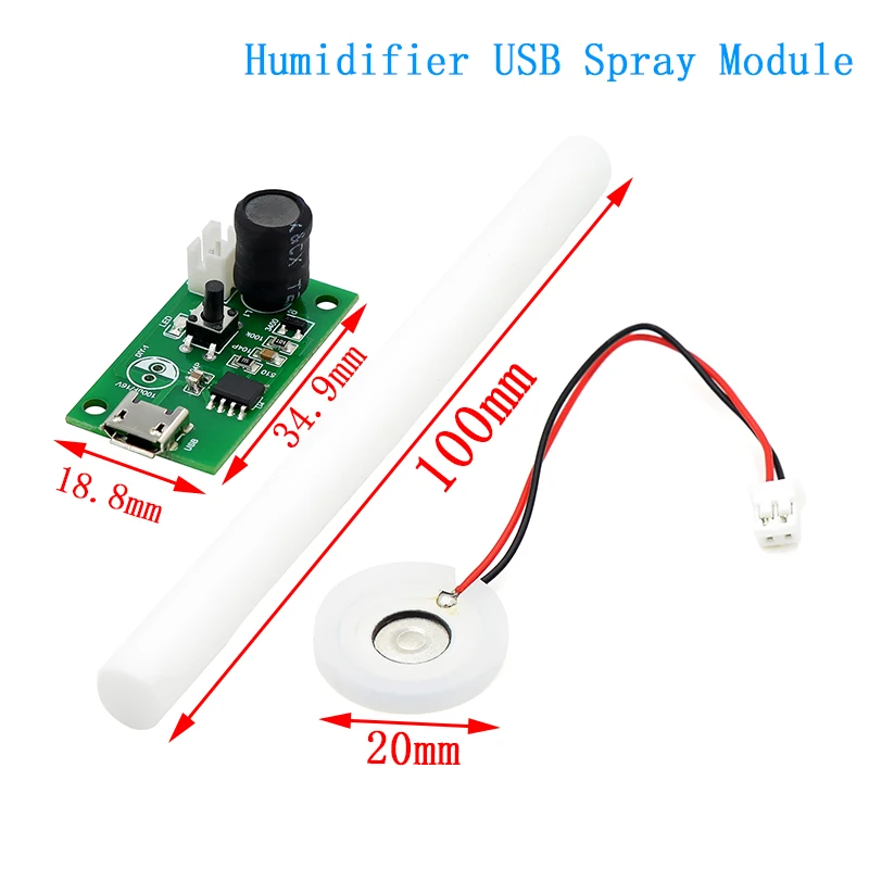 USB Mini Humidifier DIY Kits Mist Maker and Driver Circuit Board Fogger Atomization Film Atomizer Sheet Mini Oscillating