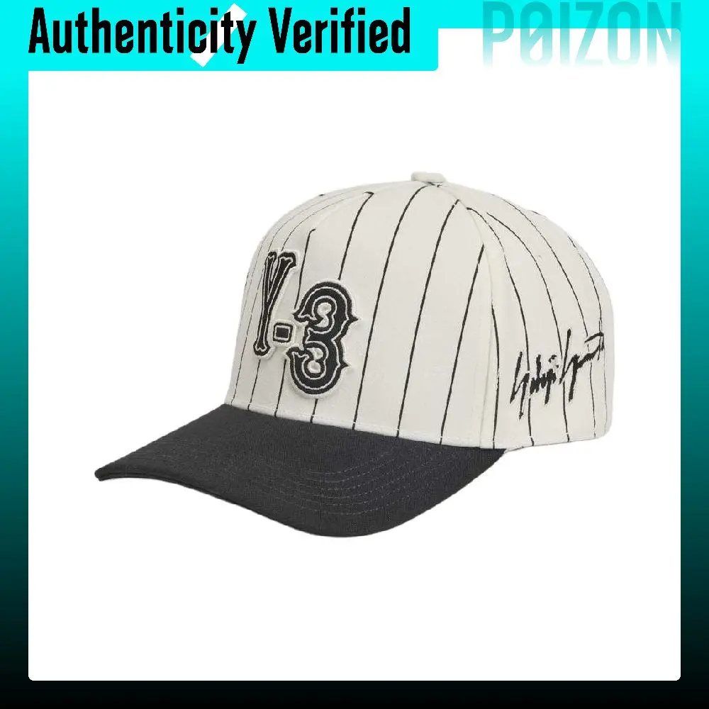 Y 3 Polyester Baseball Caps Unisex Chalk White KR8937-