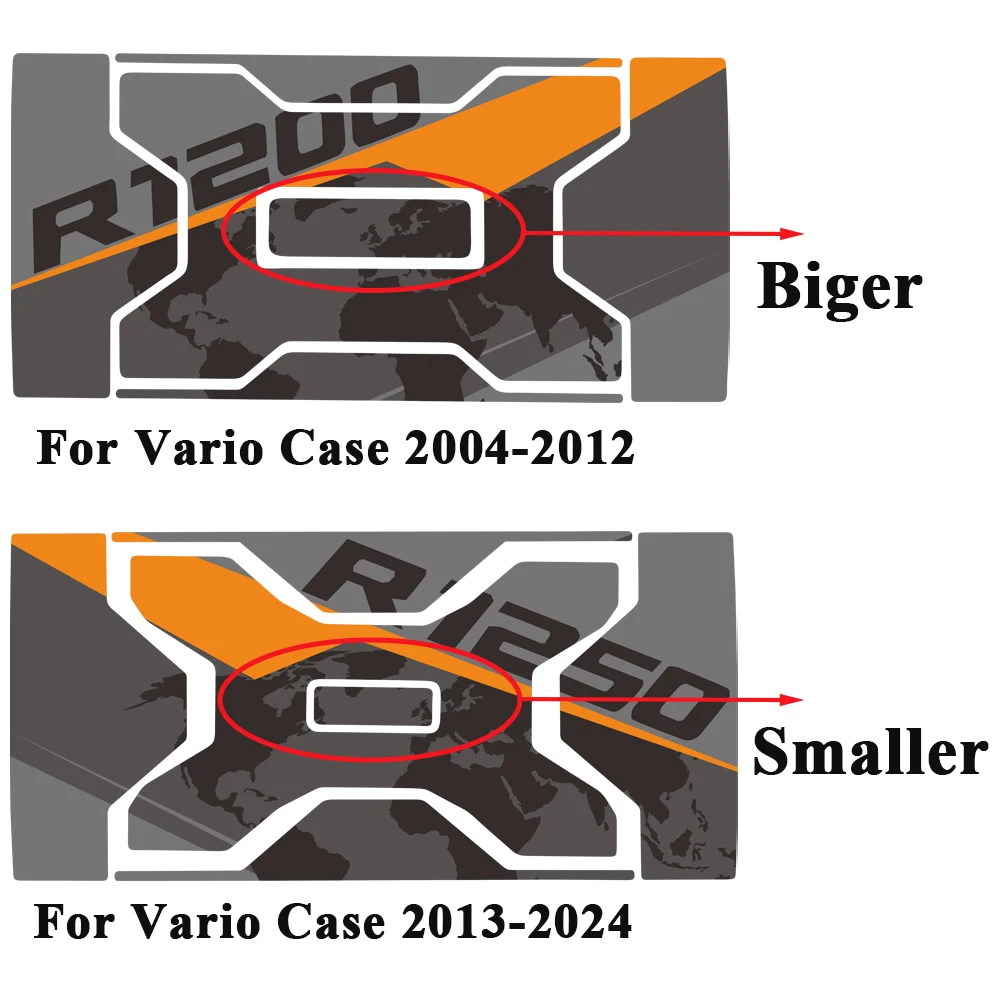 2Pcs Motorcycle Side Boxes Stickers for R 1200GS R 1250GS 2019-2024 PVC Decal Protector For BMW Vario Case R1250GS R1200GS 04-12