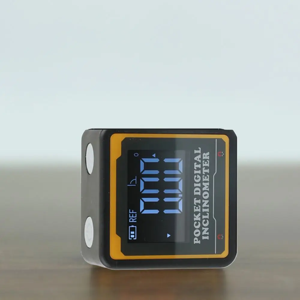 Alat Ukur Sudut Digital Saku dengan Basis Magnetik, Layar Backlight, Mini Angle Finder, Pengukuran Digital, Dapat Diisi Ulang