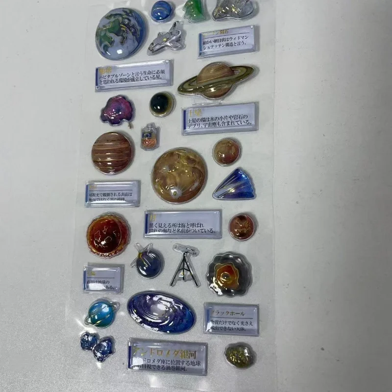 

New Cartoon Adult Nostalgia Illustrated Guide 3D Relief Sticker Handmade Diy Ccd Suitcase Makeup Mirror Decoration Friend Gift