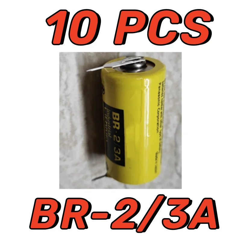 10PCS New Version Fresh Date Original PLC Battery BR-2/3A 17335 3V 1200mAh Lithium Battery With Pins