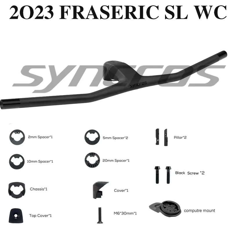 Syncros Fraser IC SL WC Full Carbon Fiber Suspension Handlebar for Mountain Bike Unbranded Width 20 Degree Angle 2023 Model