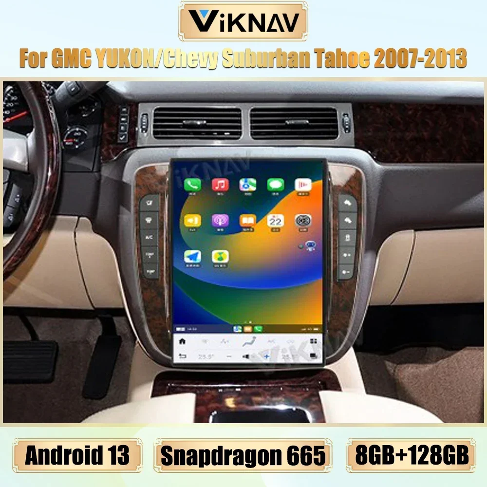 

Автомобильное радио Android 13, для GMC YUKON/Chevy Suburban Tahoe 2007-2013, Carplay, GPS-навигация, мультимедийный плеер, 13,8-дюймовый головное устройство