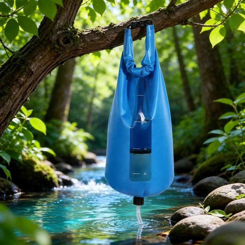Gravity Water Filter Bag Portable Outdoor Camping Purifier Emergency Filtration System for Hiking Travel Backpacking 중력 정수기