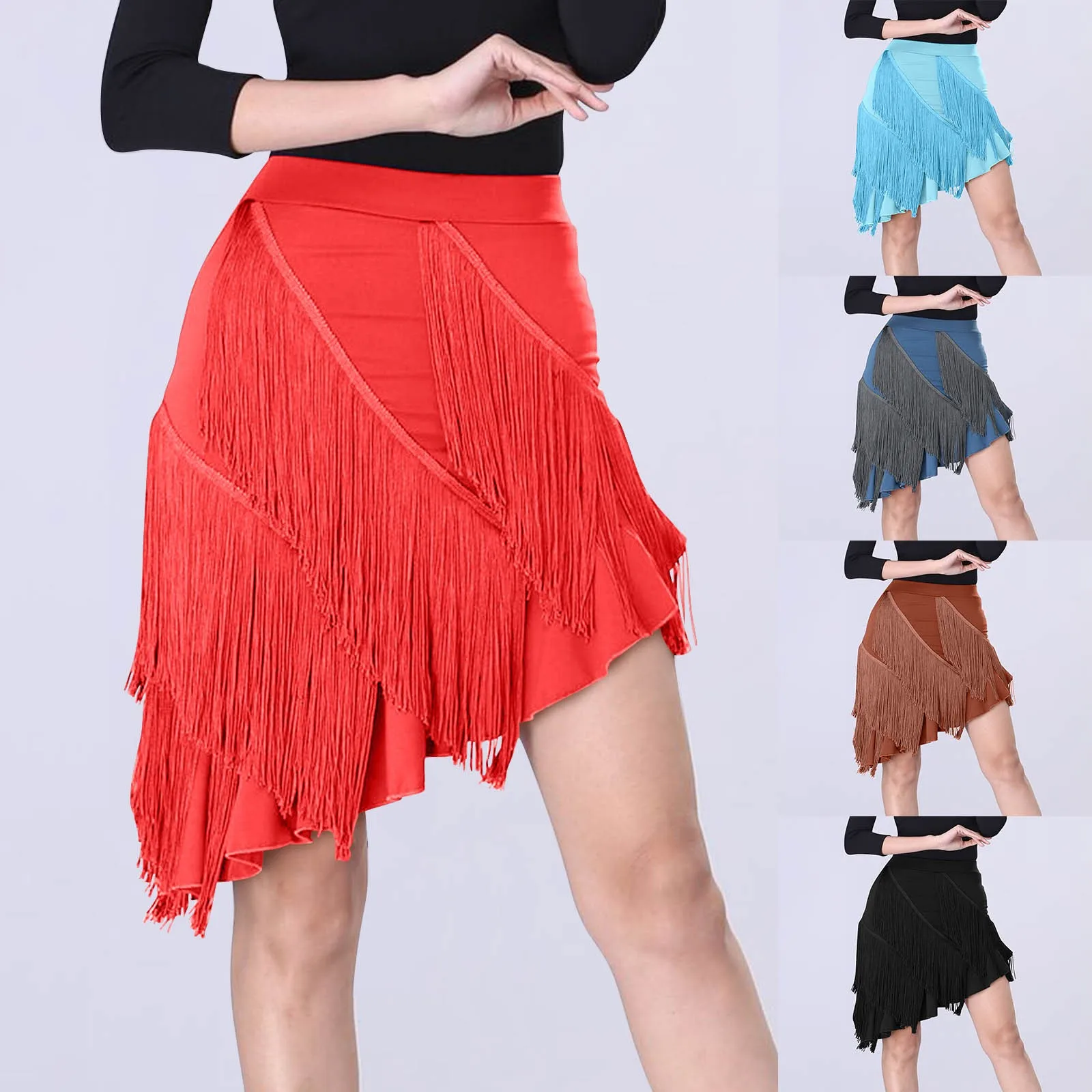 

Skirt New Tassel Skirt Sexy Female Adult Practice Costume Dance Costume Spring Autumn And Summer Performance Dress