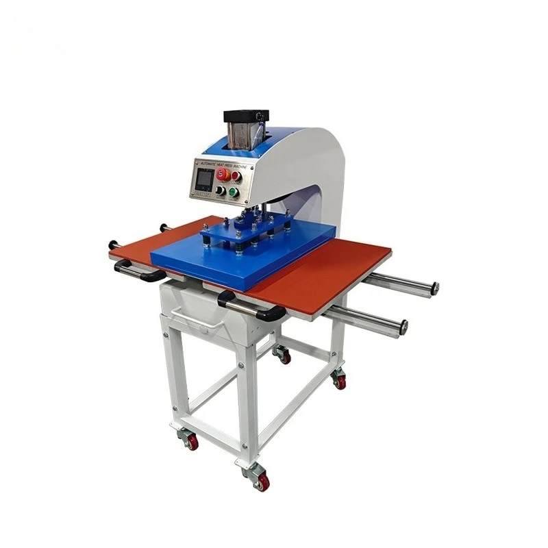 

Automatic sliding pneumatic double station heat transfer machine