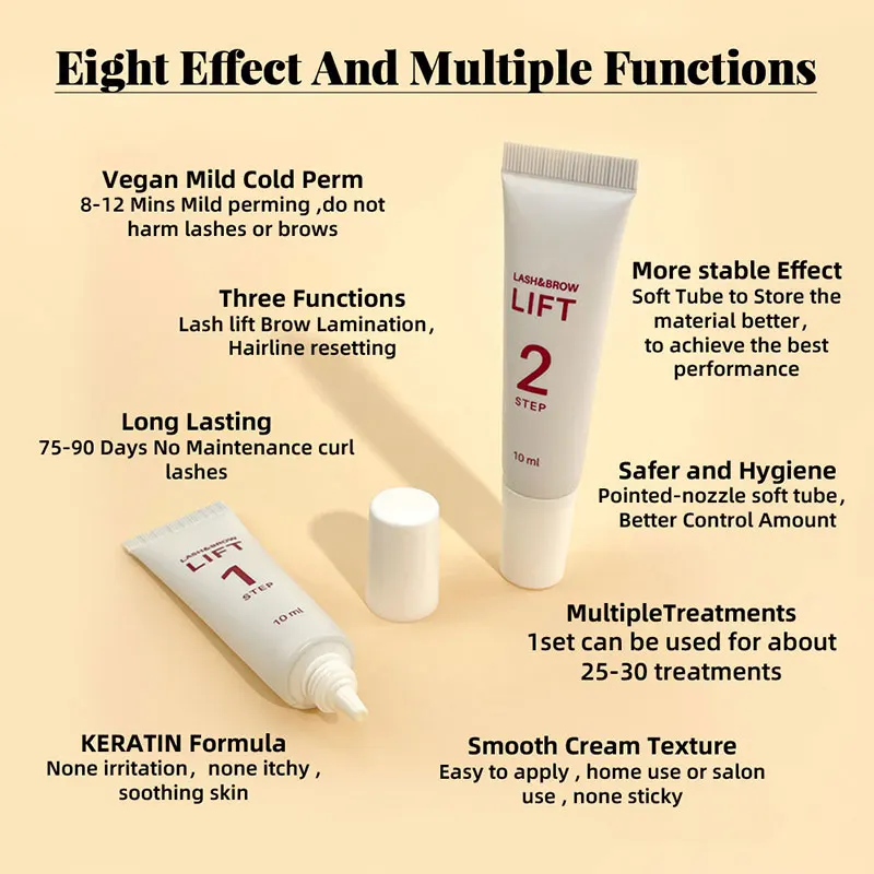 2Pcs 10ml Lash Fix Perming Set Lashes Lift Brow Lamination Perm Fixation Setting Lotion Eyelashes Makeup Tools