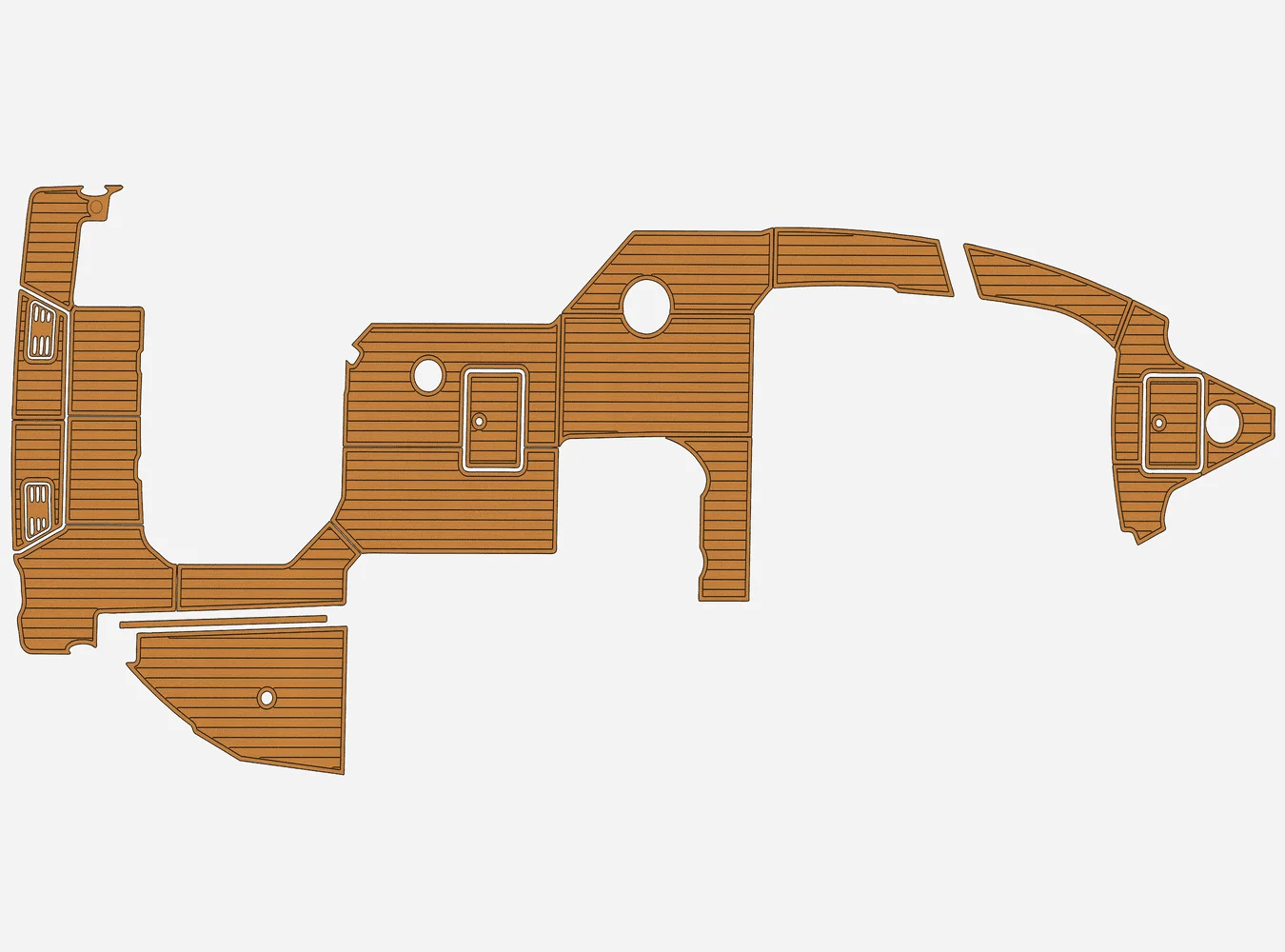 

2018-2024 Sea Ray 400 SLX 1/4" 6mm EVA foam Non-Slip PVC Teak Decking marine Mat seadek aqua carpet Marine Floor