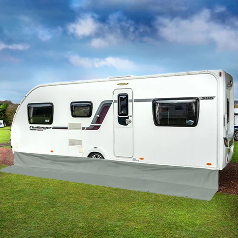 Per camper/camper campeggio esterno antivento accessorio antipolvere tenda da sole per camper gonna antivento