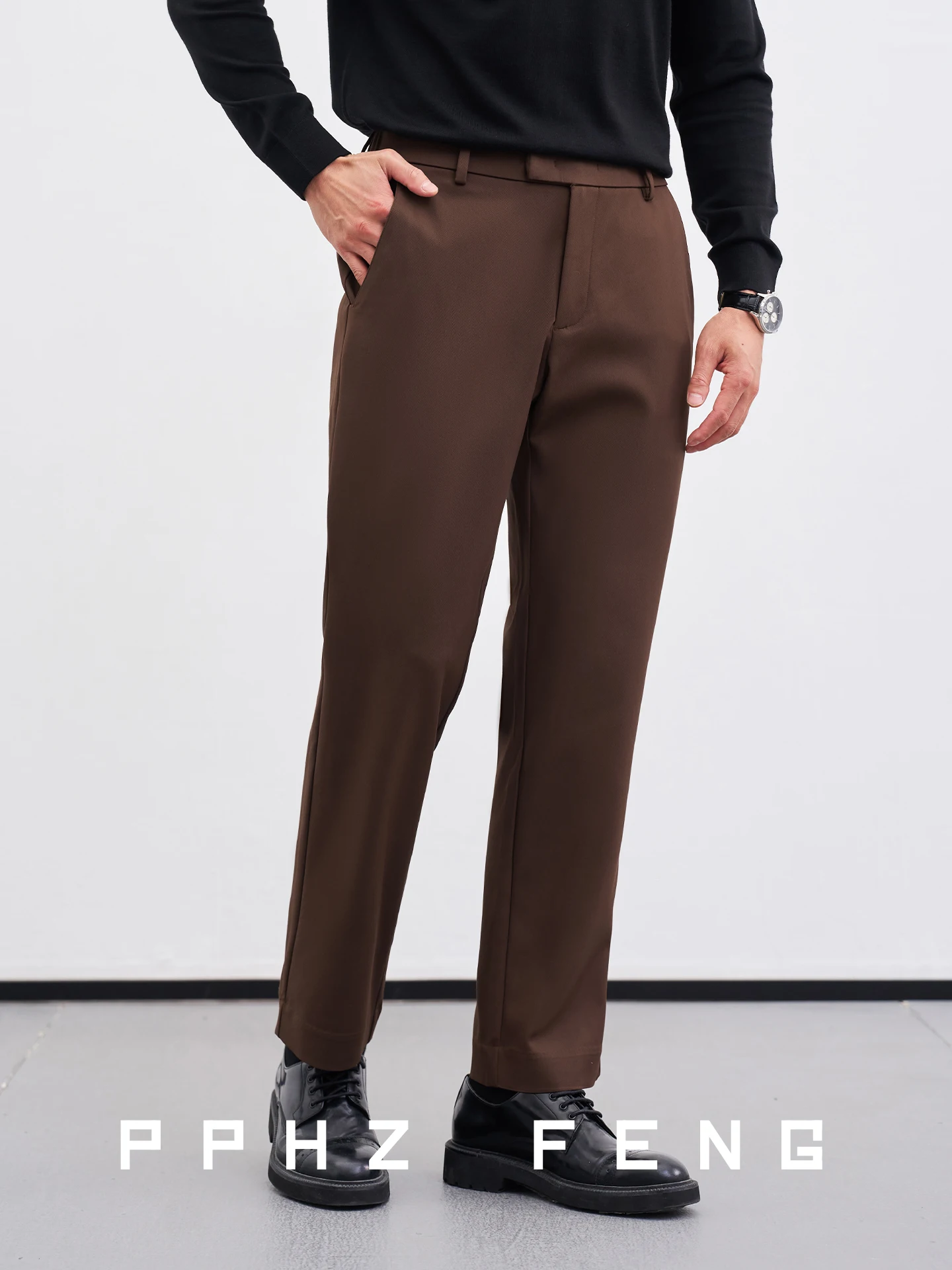 

Рекомендация к ранней весне: Мужские брюки из модала и шерсти класса люкс, комфортные, прямого кроя, эластичные, для повседневной носки и делового стиля.