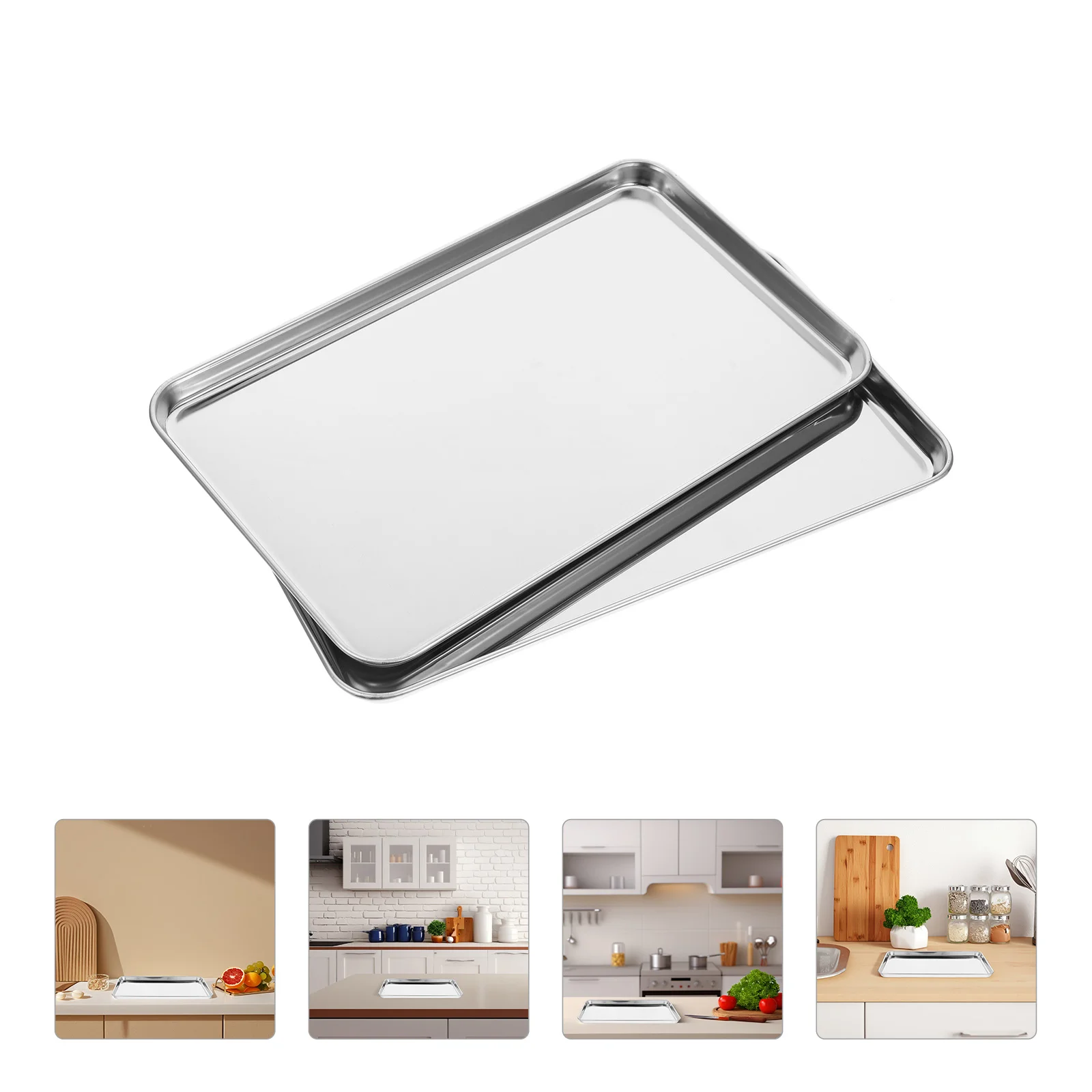 

Baking Tray Barbecue Plate Rectangular Dish Kitchen Premium Pan Bakeware Household Cupcake