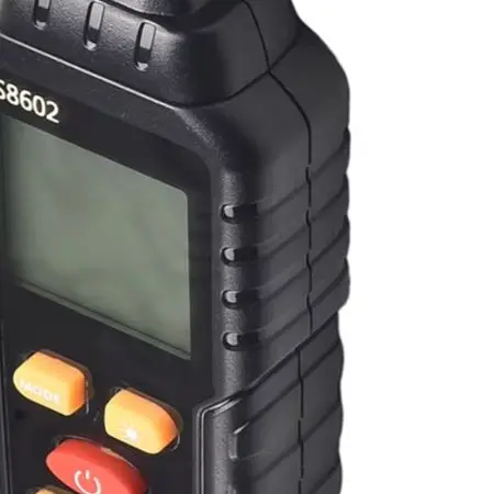 Black EMF Electromagnetic Radiation Compact Electromagnetic Radiation Sensor LCD Digital Display Working Humidity 80