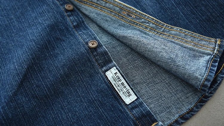 Hochleistungs-Jeans hemd für Jungen mit lockerer Passform und langen Ärmeln – Detail 11
