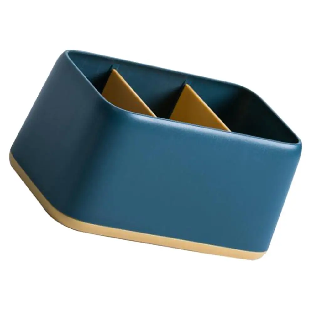 

Remote Control Storage Box Dark Blue Multi Grids ganizer Fashion Sundries Container Neat Tidy Desk Home Accessories