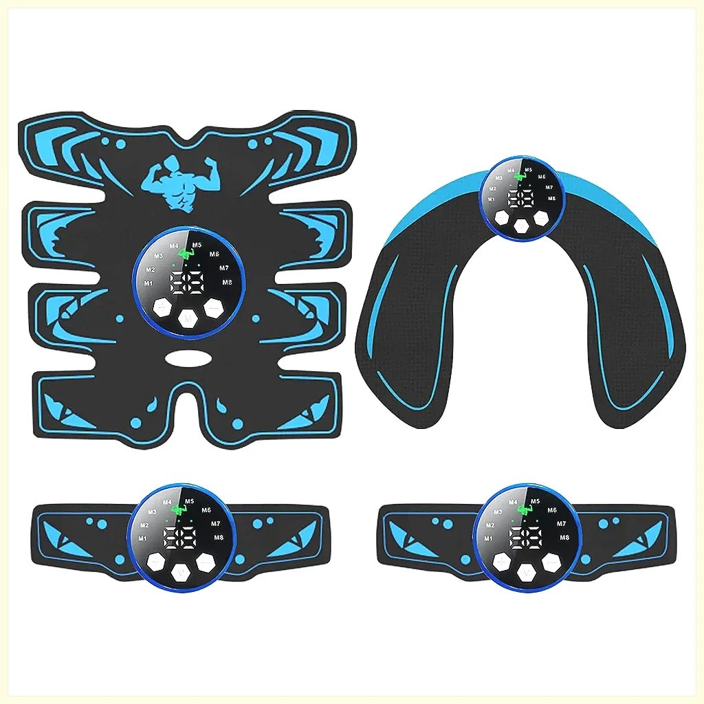 Smart EMS Abdominal Stimulator Butt Lifter - Rechargeable Wireless Body Shaper for Home Fitness