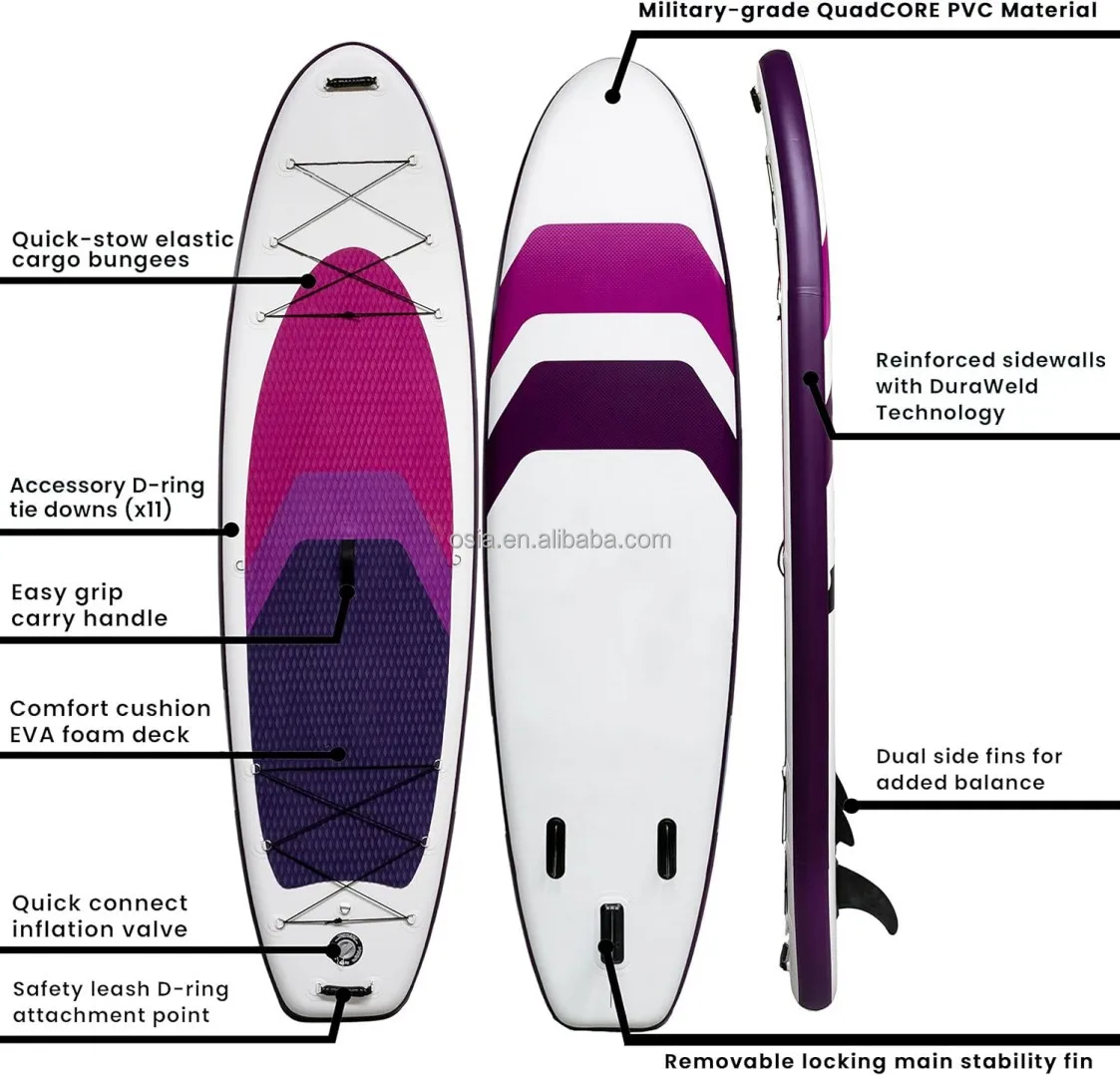 الرياضات المائية نفخ مجداف مجلس تصفح مجلس موجة تصفح الصيد IBoard ISUP بولي كلوريد الفينيل/EVA الخشب الوردي في جميع أنحاء تصاميم مخصصة