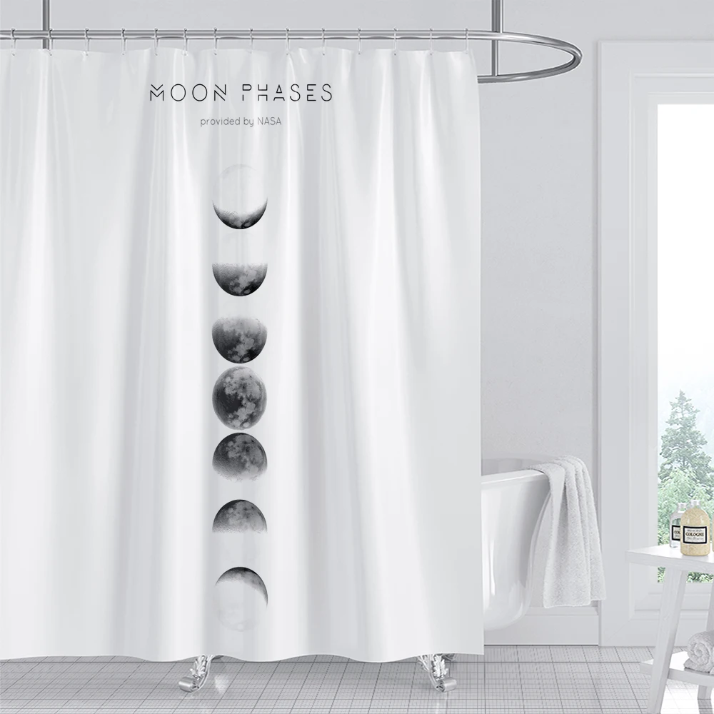

Nordic Minimalist Art Starry Sky Printed Shower Curtain Waterproof Shower Curtain Bathroom Partition Curtain Home Decor Curtain