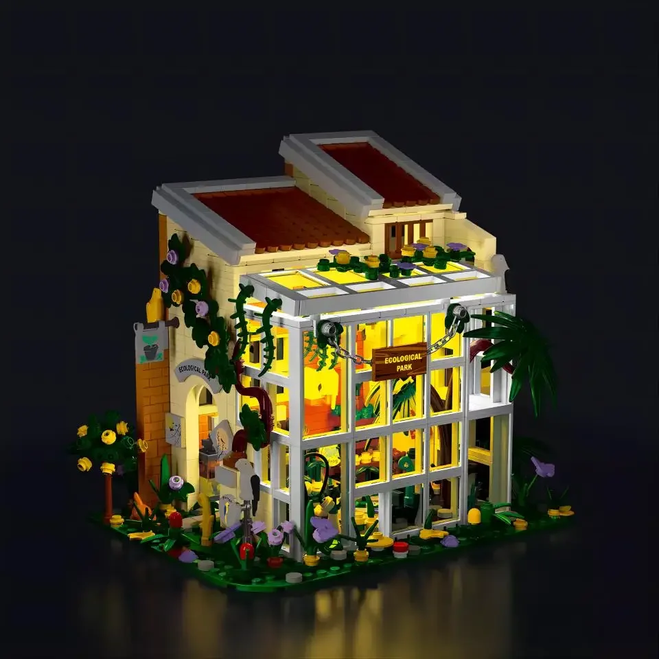 

z New products Light group Sunshine Ecological Park Street Series blocks model building block toys For Kids