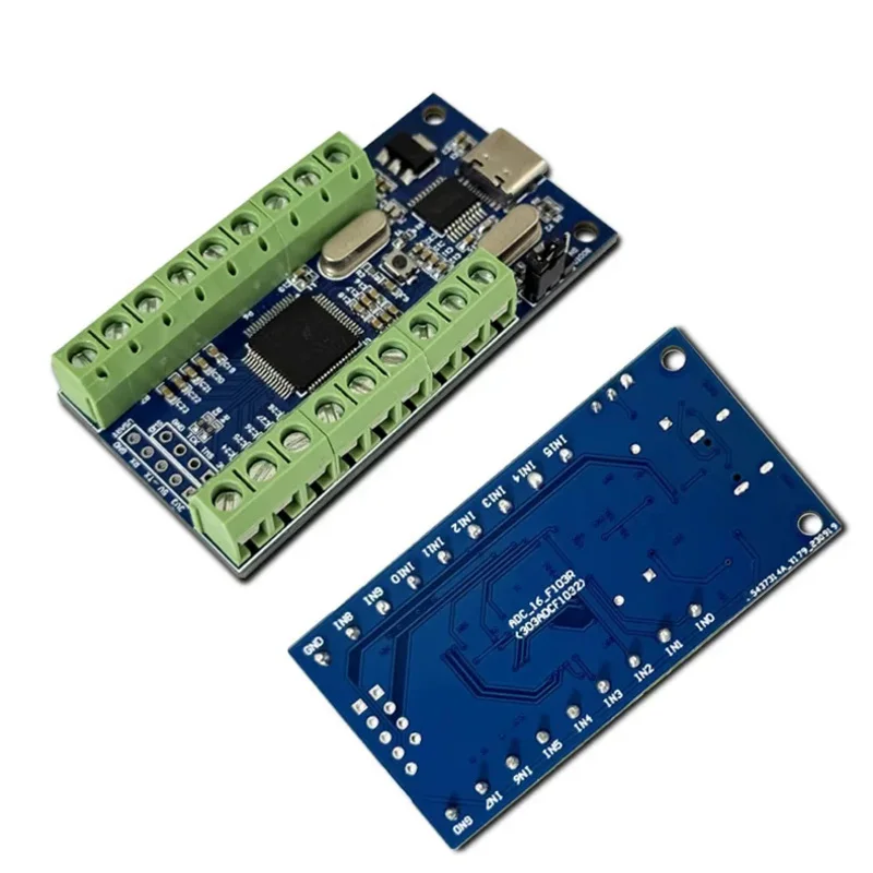 USB interface 16 channel 12Bit AD sampling data acquisition STM32 UART communication ADC module