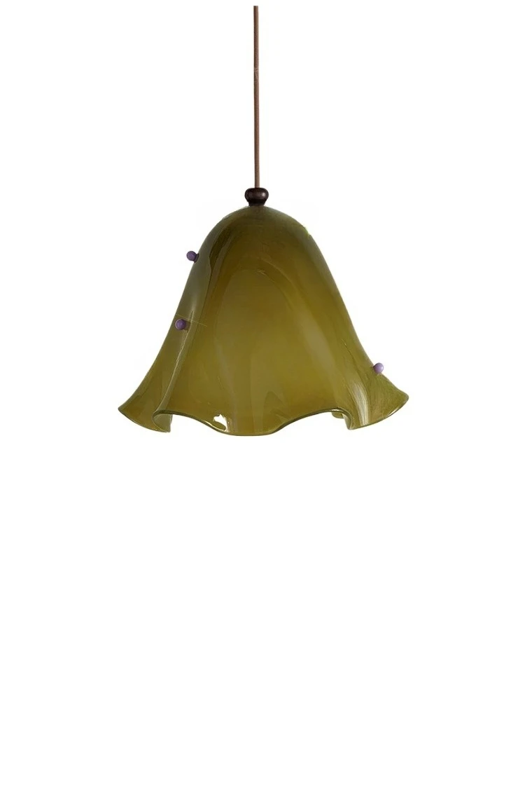 American retro creative art skirt glass lamp, medieval style dining room bedroom bedside lamp Xuan