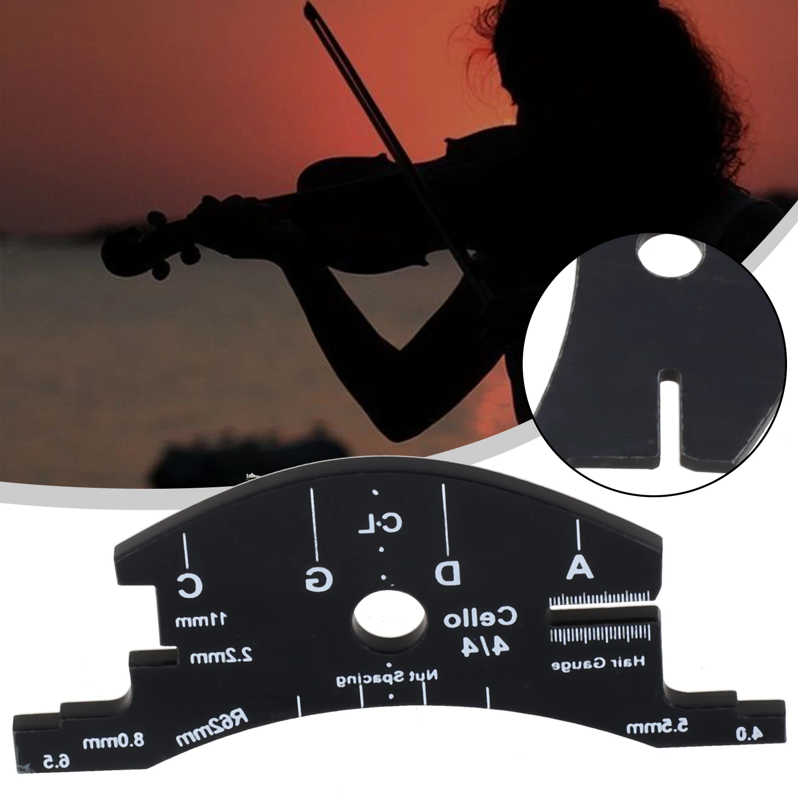 Violin Bridges Multifunctional Mold Template Cello Bridge Repair Tool 1/2 3/4 4/4 Fingerboard Scraper Making Tool Instrument Acc