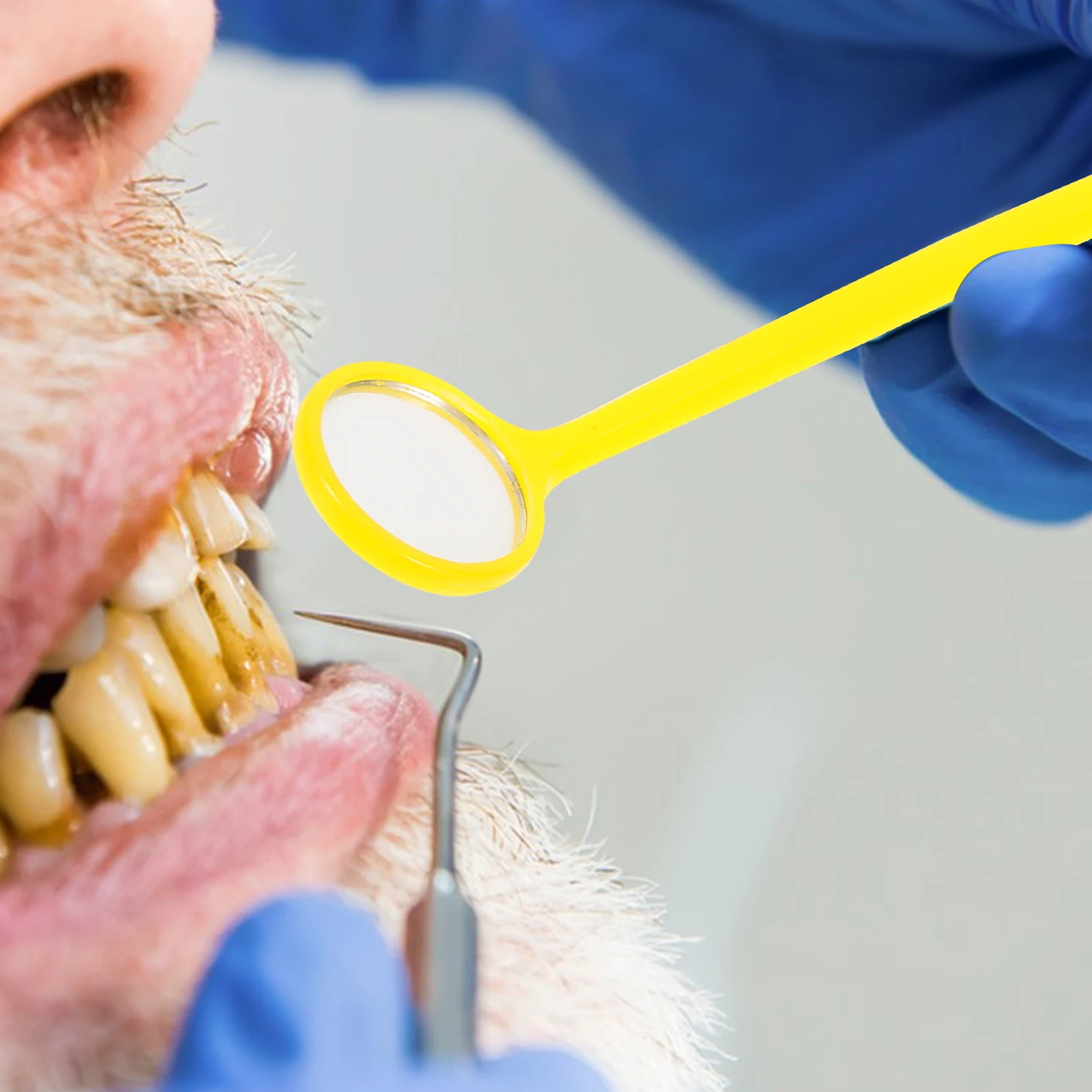 

40 Pcs Mirror Visual Oral Machine Tool Inspection Mirrors Industrial Small Disposable Diagnose