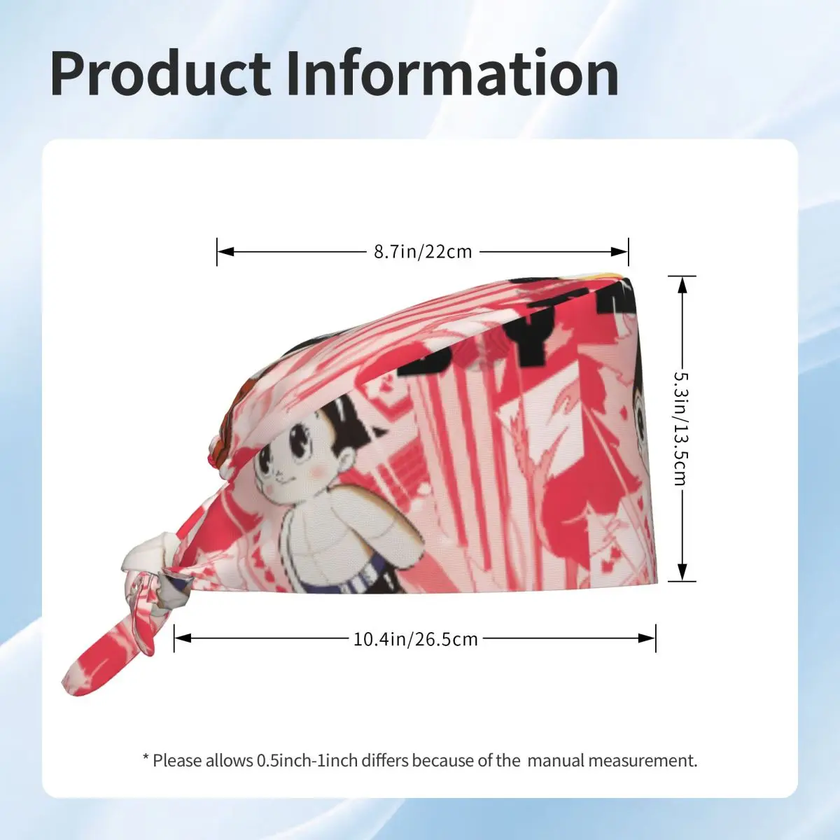 カスタム調整可能なA-アストロードボーイロボットアニメワーキングハット男女兼用ホットスクラブキャップスクラブ看護師ドクター外科医キャップ（看護師用）