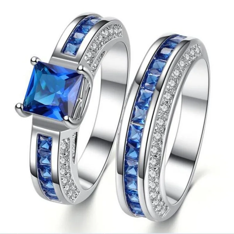 

Набор круглых колец Daisini, модные кристаллы от Сваровски для женщин, пара, свадьба, помолвка, модное качество, латунные украшения