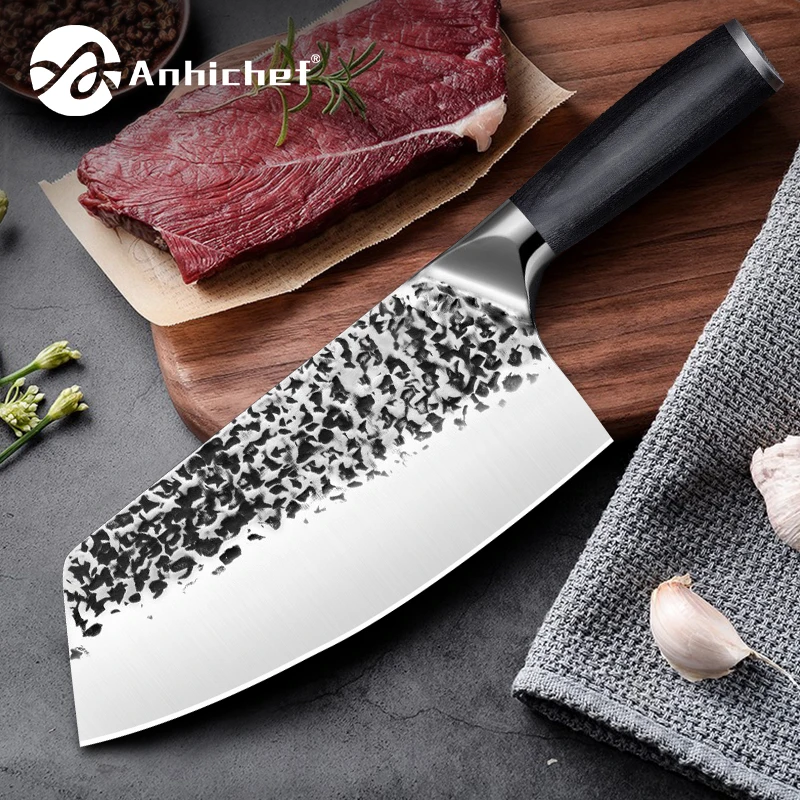 

Forged Knife Stainless Steel Professional Kitchen Chef Knife Meat Cleaver Vegetables Slicing Butcher Knife Kitchen Knife